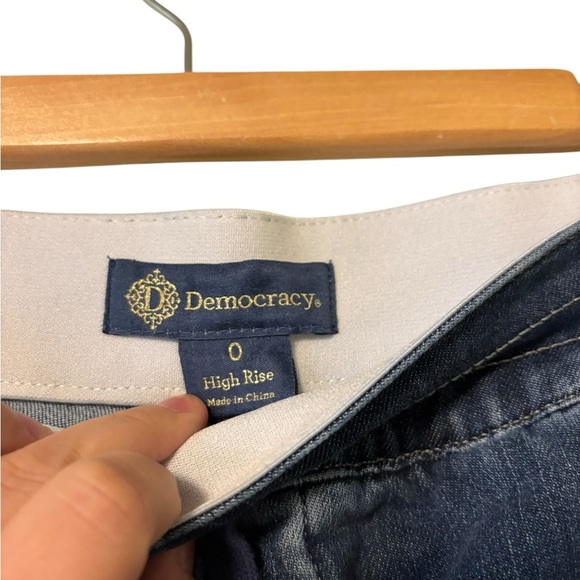 Democracy High Rise "Ab"Leisure Blue Jogger Jeans Size 0 Blue Pull On - Picture 6 of 6